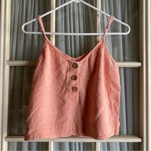 Rip Curl Peach Button-Front Women's Top